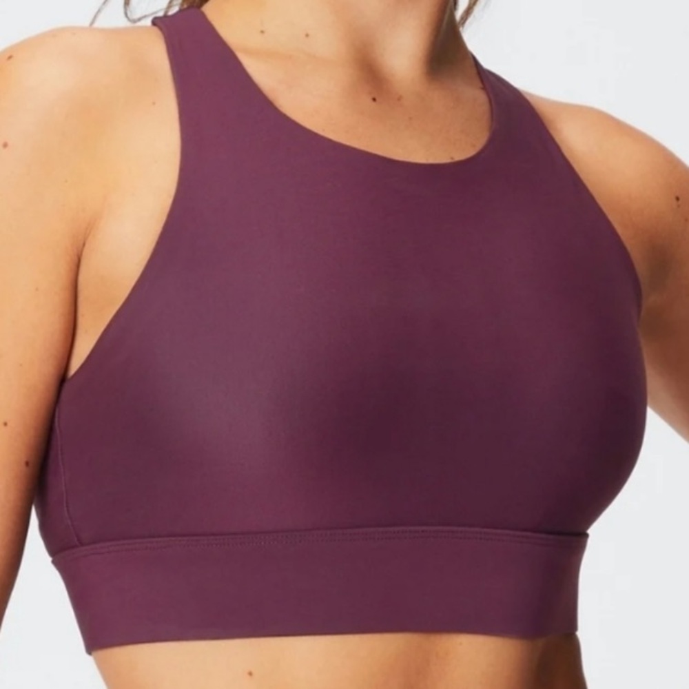 🆕 FABLETICS Burgundy No Bounce High-Impact Sports Bra SZ XXL/1X
